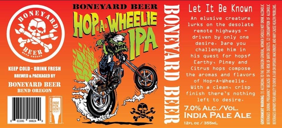 墓地啤酒花一个Wheelie IPA 12盎司罐头