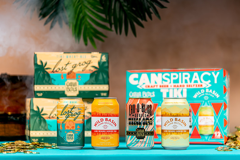 Oskar Blues啤酒厂发布Tiki-Inspired Mix Pack With Two New Beers, Plus Hard Seltzers。