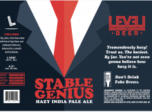 水平啤酒稳定Genius Hazy India淡啤酒标签