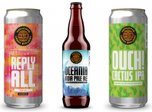 新的2019年4月啤酒厂城市啤酒厂的啤酒-回复所有Hazy IPA、Oceania IPA、Ouch！仙人掌IPA