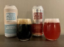 Public Coast Brewing StackStock Candy Cap Stout and Old Bog Farm Cranberry Kettle Sour。