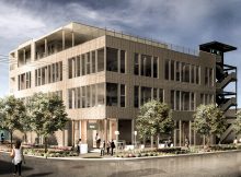 Tømmer建筑的形象，将成为新的伟大概念酿造的家园- Ballard，将位于西雅图，华盛顿第14大道西北5101号。