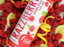 razzberry苹果酒的图象由波特兰苹果酒公司提供