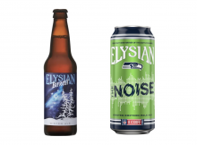 天堂啤酒的彩虹桥冬季啤酒和噪音淡啤酒